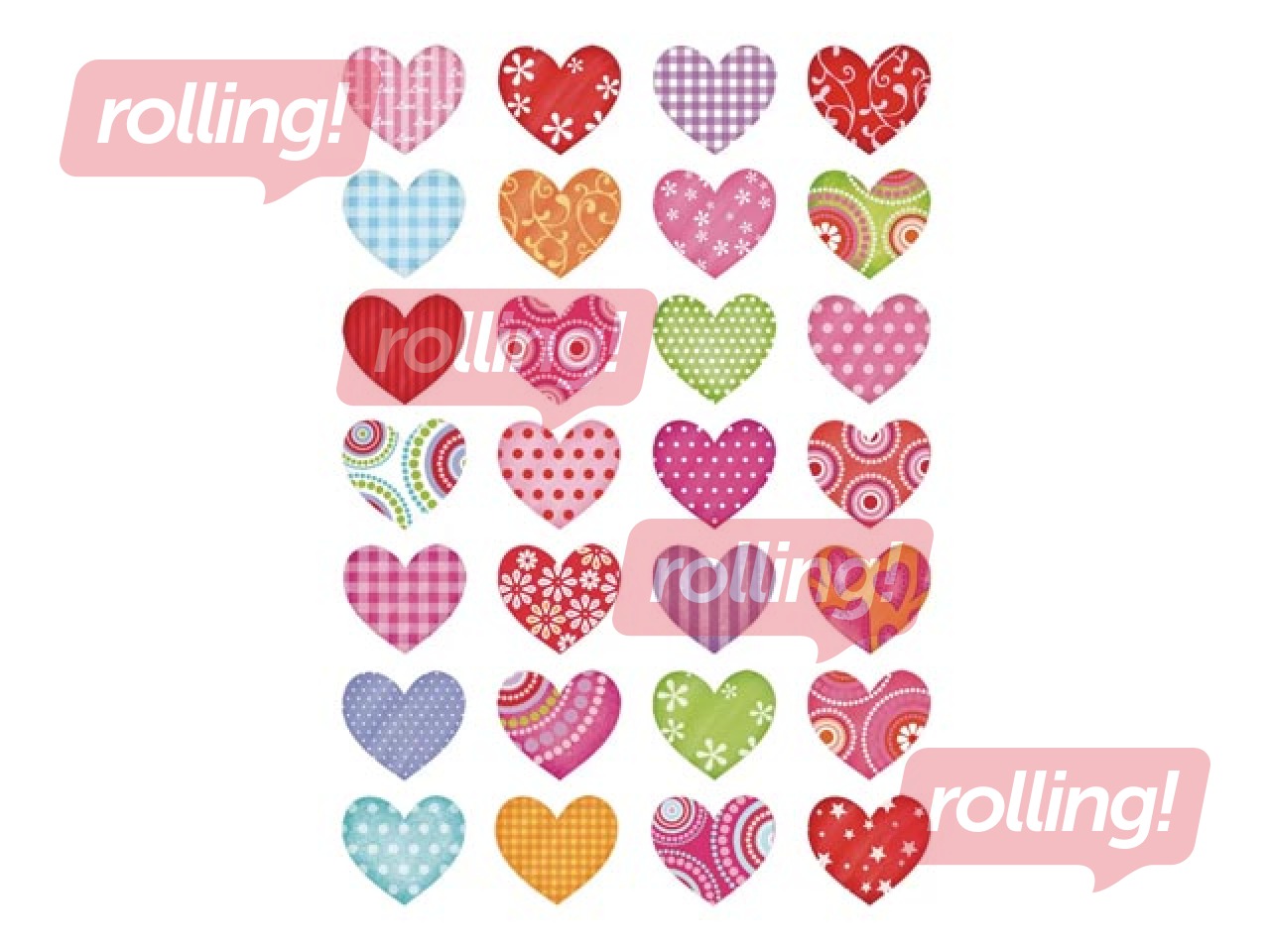 Uzlīmes Herma Decor, Colourful hearts, 3 lapas