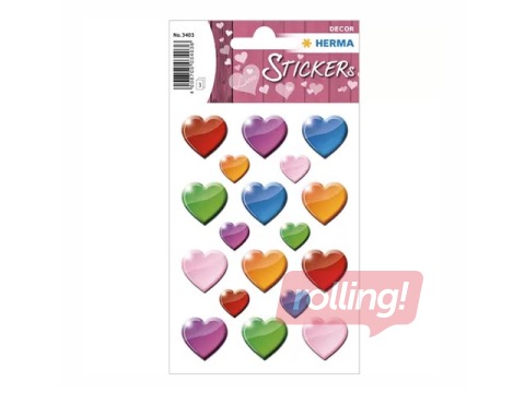 Uzlīmes Herma Decor Coloured hearts 3 lapas