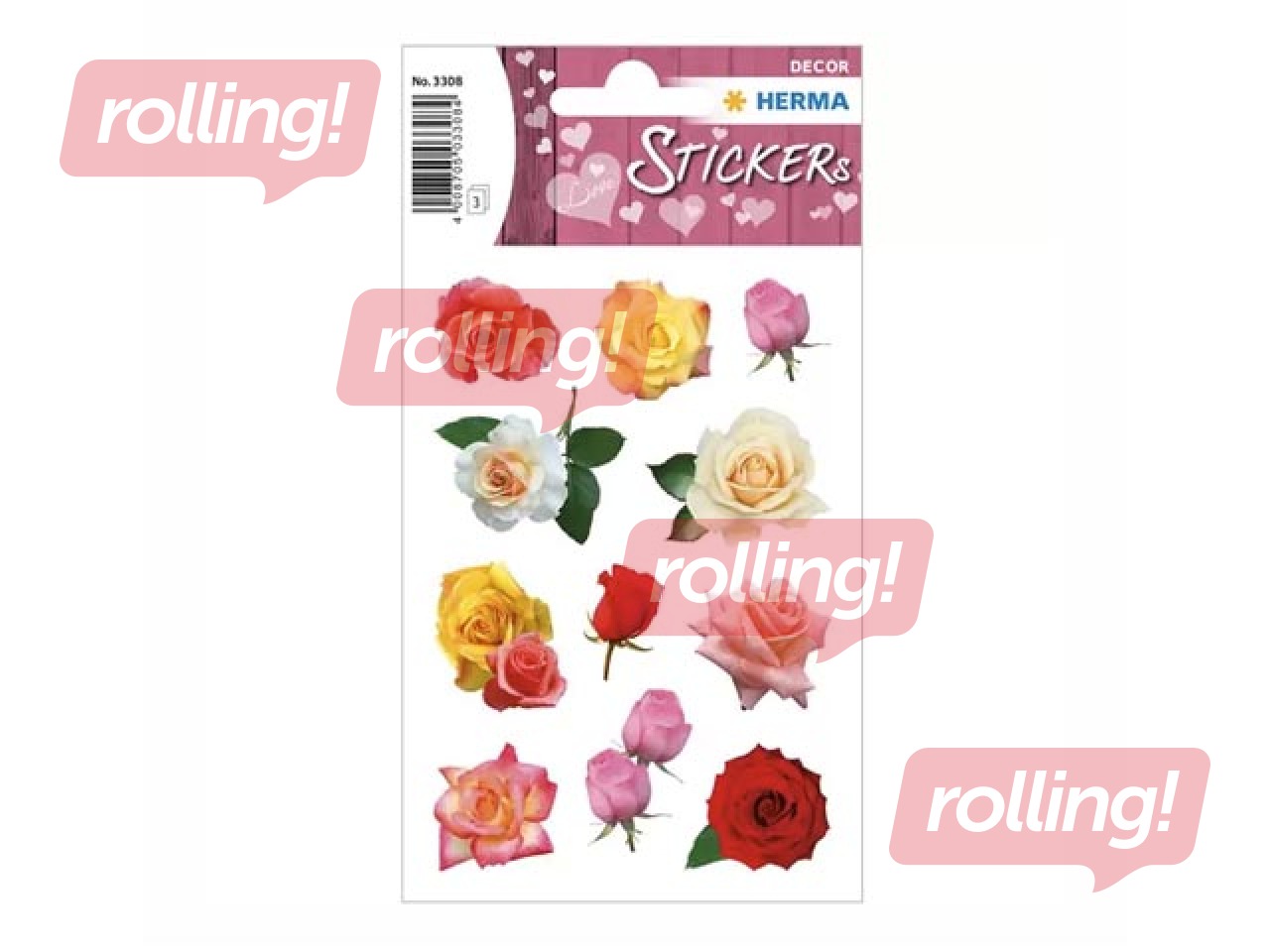 Uzlīmes Herma Decor Rose blossoms 3 lapas