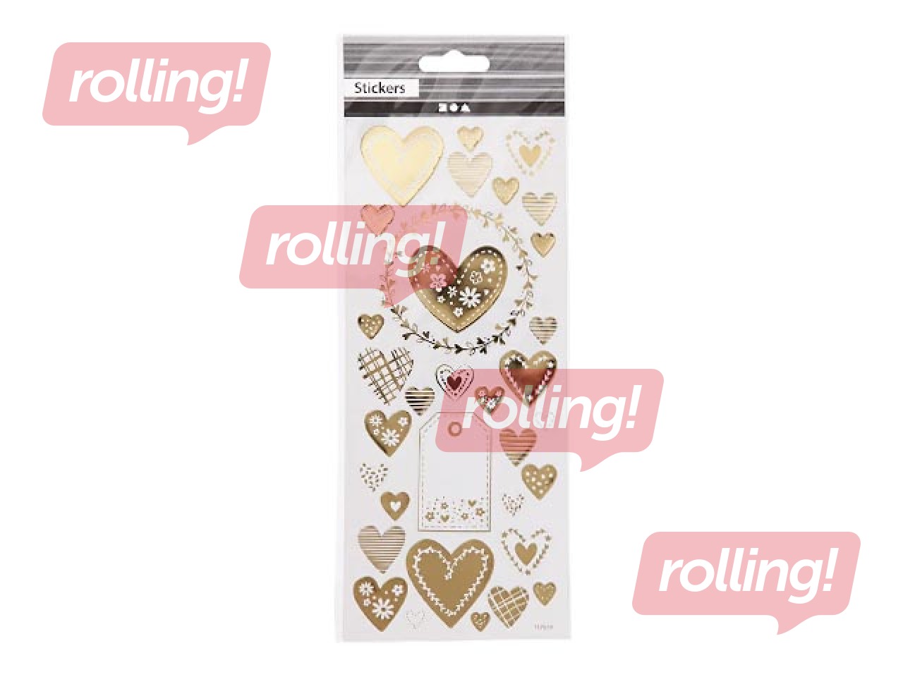 Uzlīmes Hearts, zelta, 1 lapa