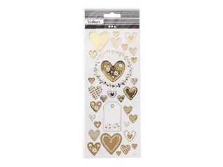 Uzlīmes Hearts, zelta, 1 lapa