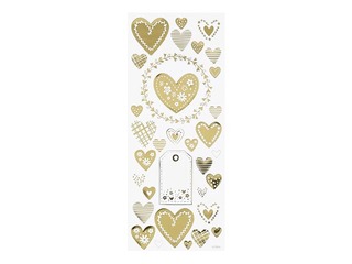 Uzlīmes Hearts, zelta, 1 lapa