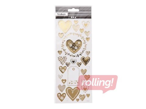 Uzlīmes Hearts, zelta, 1 lapa