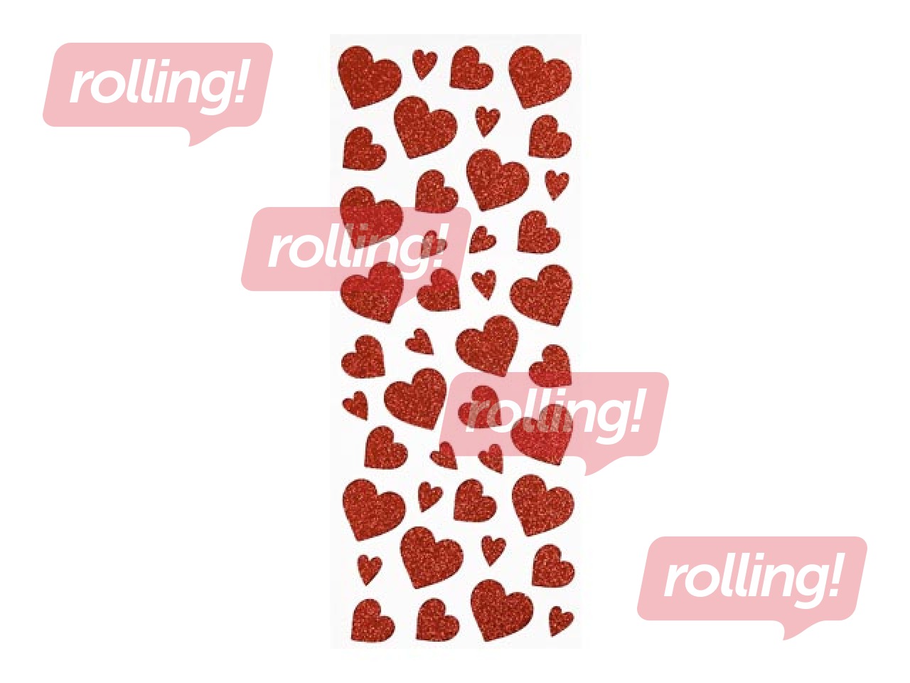 Uzlīmes Hearts, mirdzošas, 2 lapas