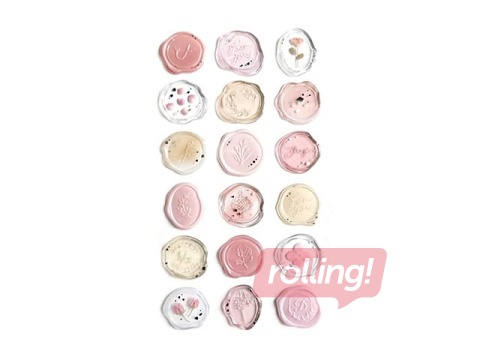 Uzlīme - zīmoga nospiedums, gaiši rozā krāsā, 18 gab