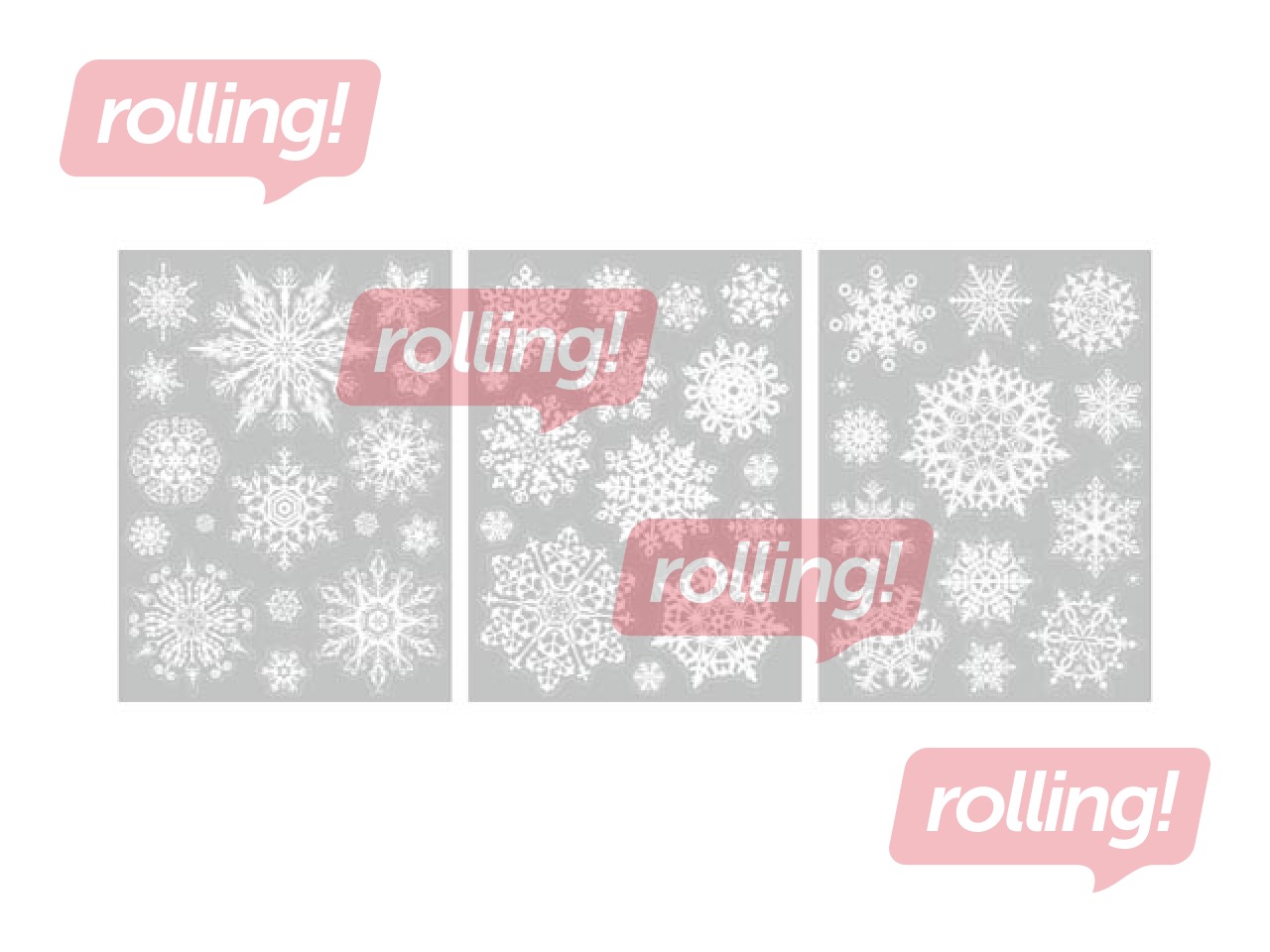 Logu uzlīmes Crystals, baltas