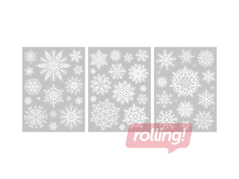 Logu uzlīmes Crystals, baltas