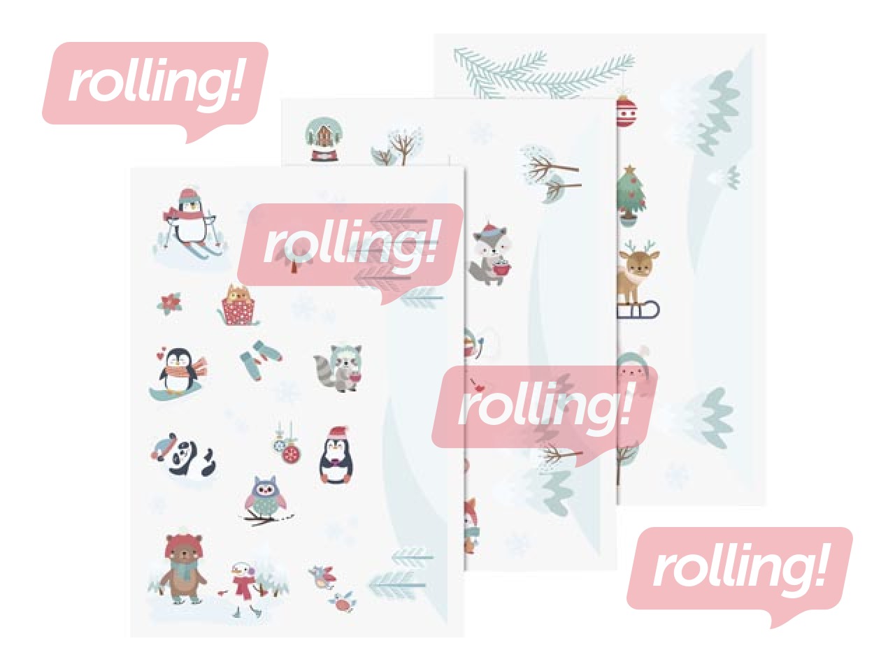 Dekoratīvas uzlīmes logiem Ziema