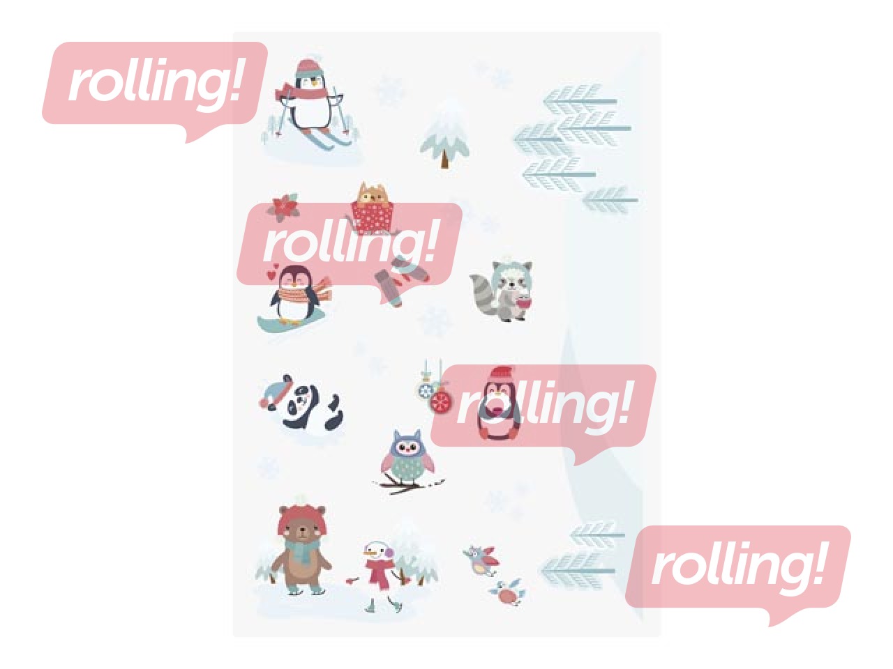 Dekoratīvas uzlīmes logiem Ziema