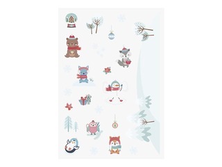 Dekoratīvas uzlīmes logiem Ziema