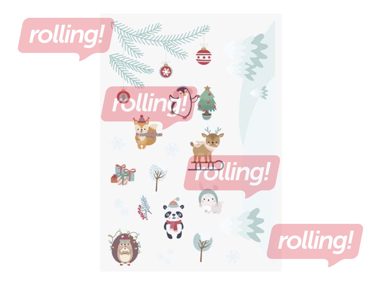 Dekoratīvas uzlīmes logiem Ziema