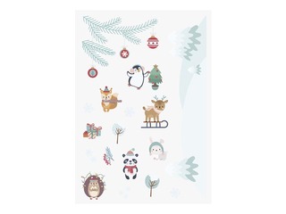 Dekoratīvas uzlīmes logiem Ziema