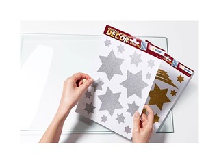 Logu uzlīmes Herma, sudraba zvaigznes