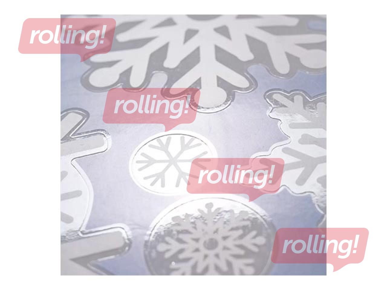 Logu uzlīmes Herma, sniegpārslas