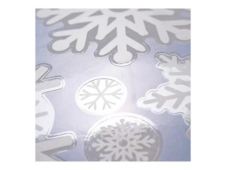 Logu uzlīmes Herma, sniegpārslas