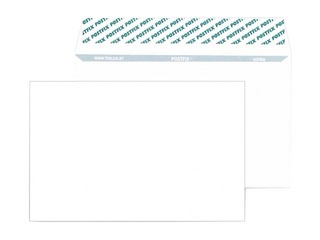 Aploksnes pašlīmējošas ar lentu 114x162mm Postac C6, 50 gab., baltas