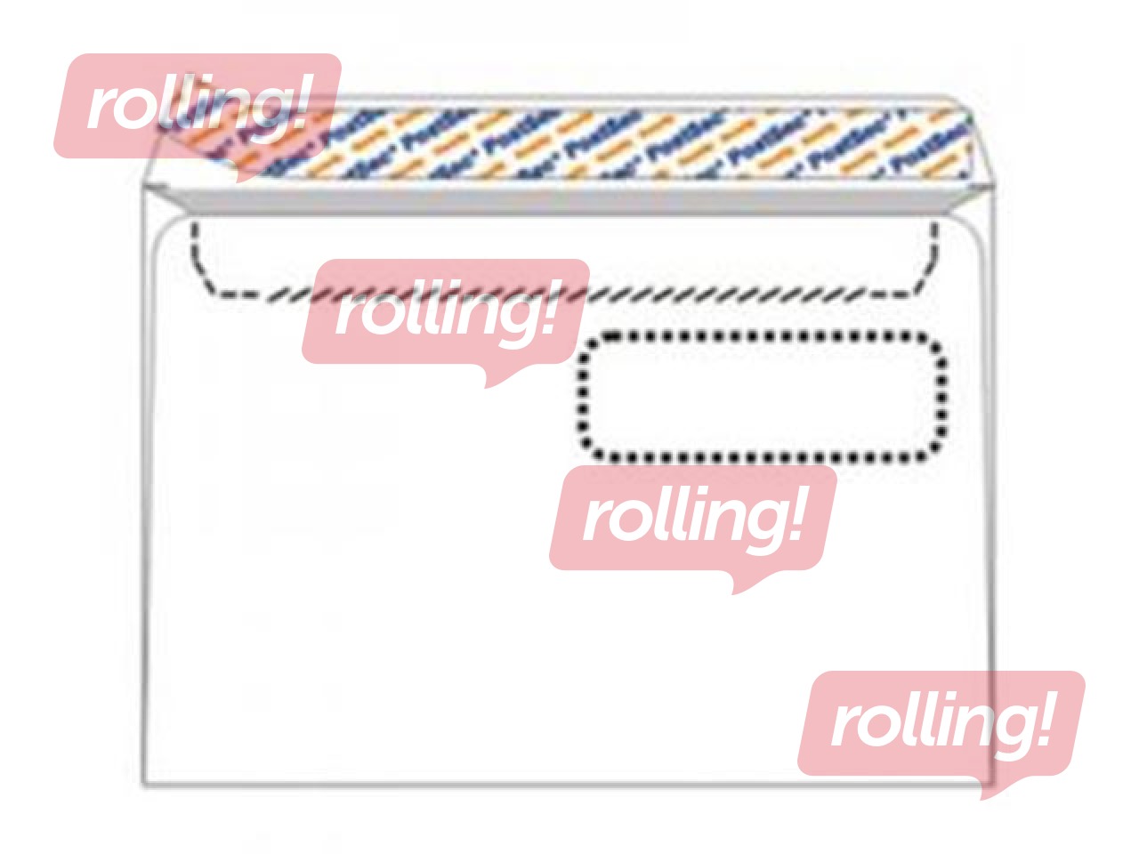 Aploksnes pašlīmējošas Postac E5, lodziņš V2 30x90 mm, 1000 gab., baltas