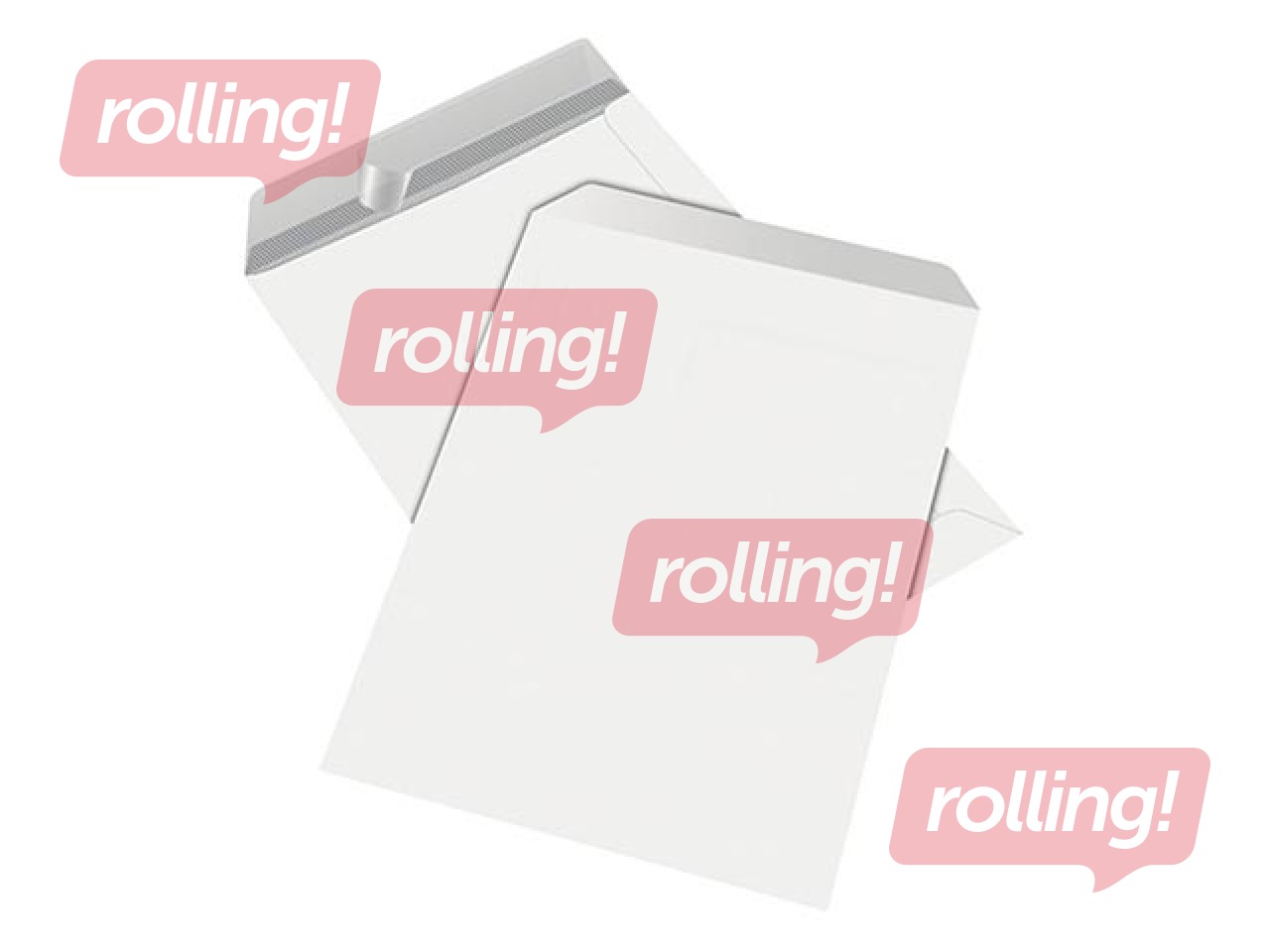 Aploksnes pašlīmējošas ar lentu C4, papīra, 250 gab., baltas