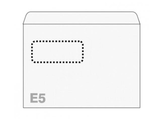 Aploksnes Postac E5, lodziņš V2, baltas, 60x90mm, 1000 gab.