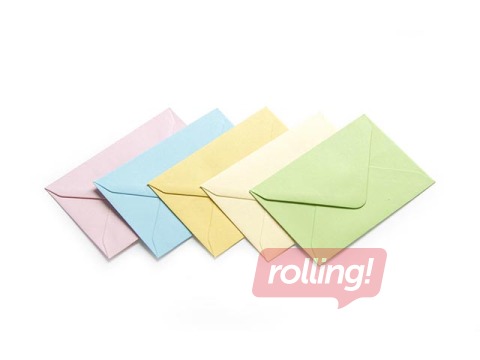 Aploksnes, pasteļkrāsas, 70x100mm, 50 gab.