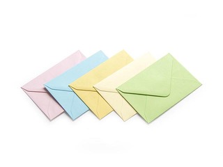 Aploksnes, pasteļkrāsas, 70x100mm, 50 gab.