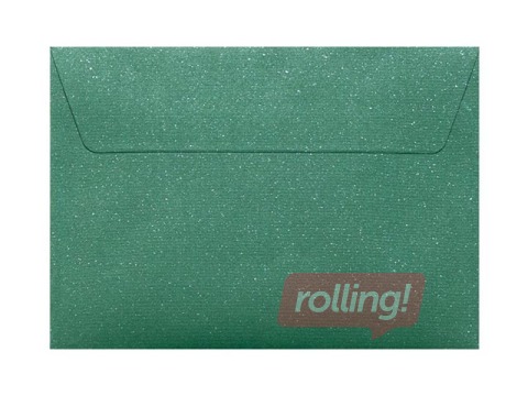 Aploksnes pašlīmējošas ar lentu C6, 10 gab, zaļas ar spīdumu