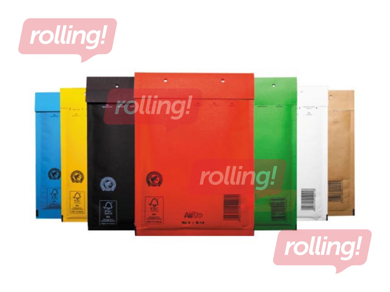 Aploksne polsterēta Nr.14/D AirPro, 180 x 265 mm, dzeltena