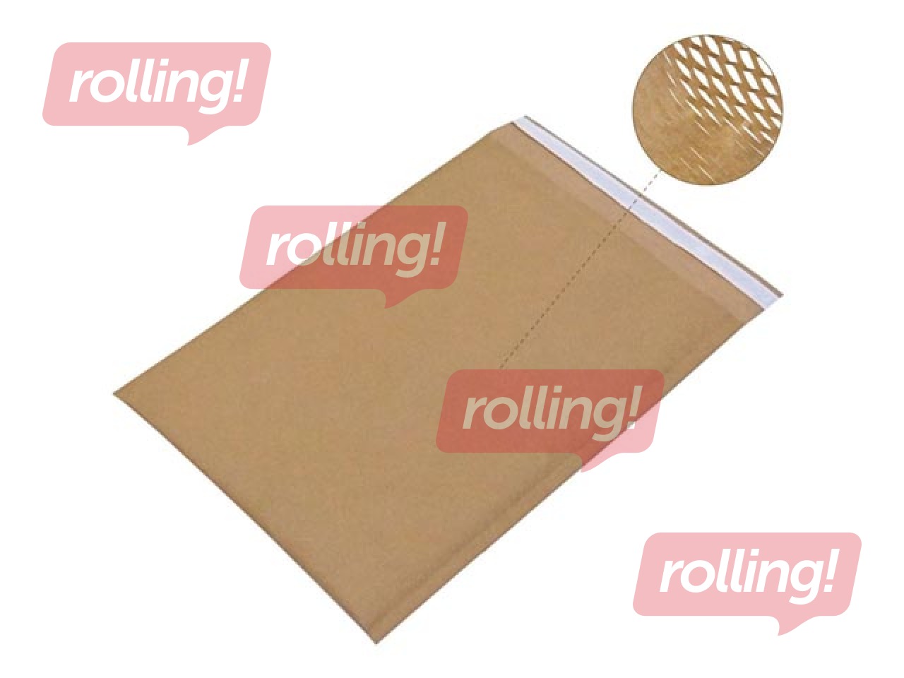 Aploksne, polsterēta ar šūnu papīra pildījumu, brūna, 23x35.5cm