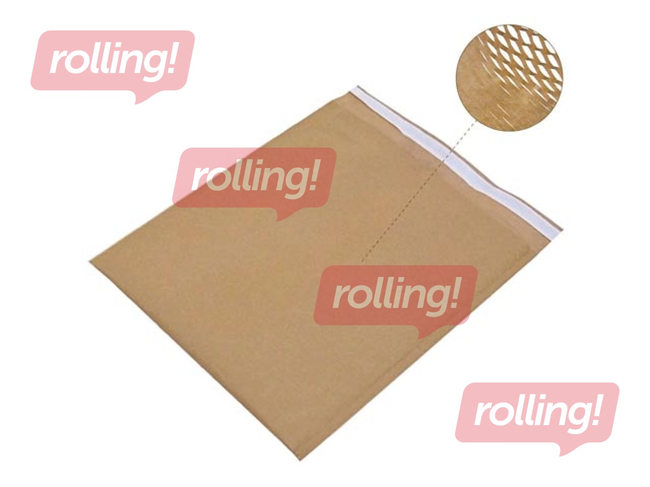 Aploksne, polsterēta ar šūnu papīra pildījumu, brūna, 33x40.5cm