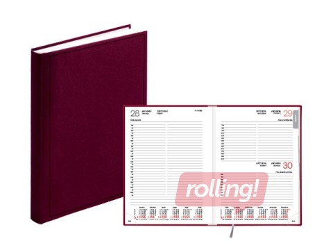 Dienasgrāmata Manager, A5, basis, bordo