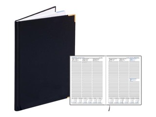 Dienasgrāmata Prestige, A5, basis, melna, 2025