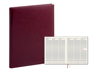 Dienasgrāmata Advocate, A4, mākslīgā āda, bordo
