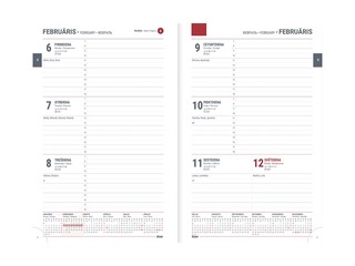 Dienasgrāmata Assistant, A5, mākslīgā āda, bordo