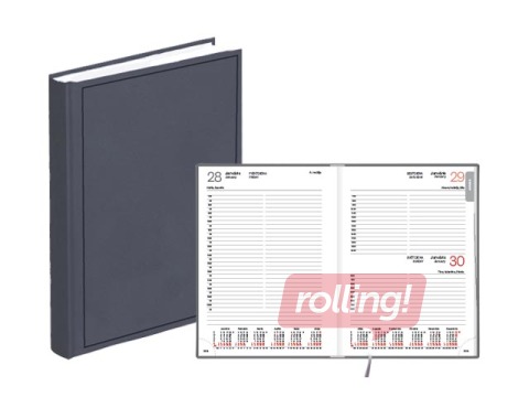 Dienasgrāmata Manager, A5, basis, pelēka