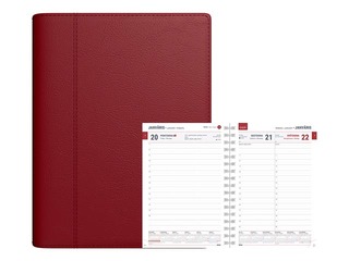 Dienasgrāmata Boss, A5, makslīgā āda, bordo