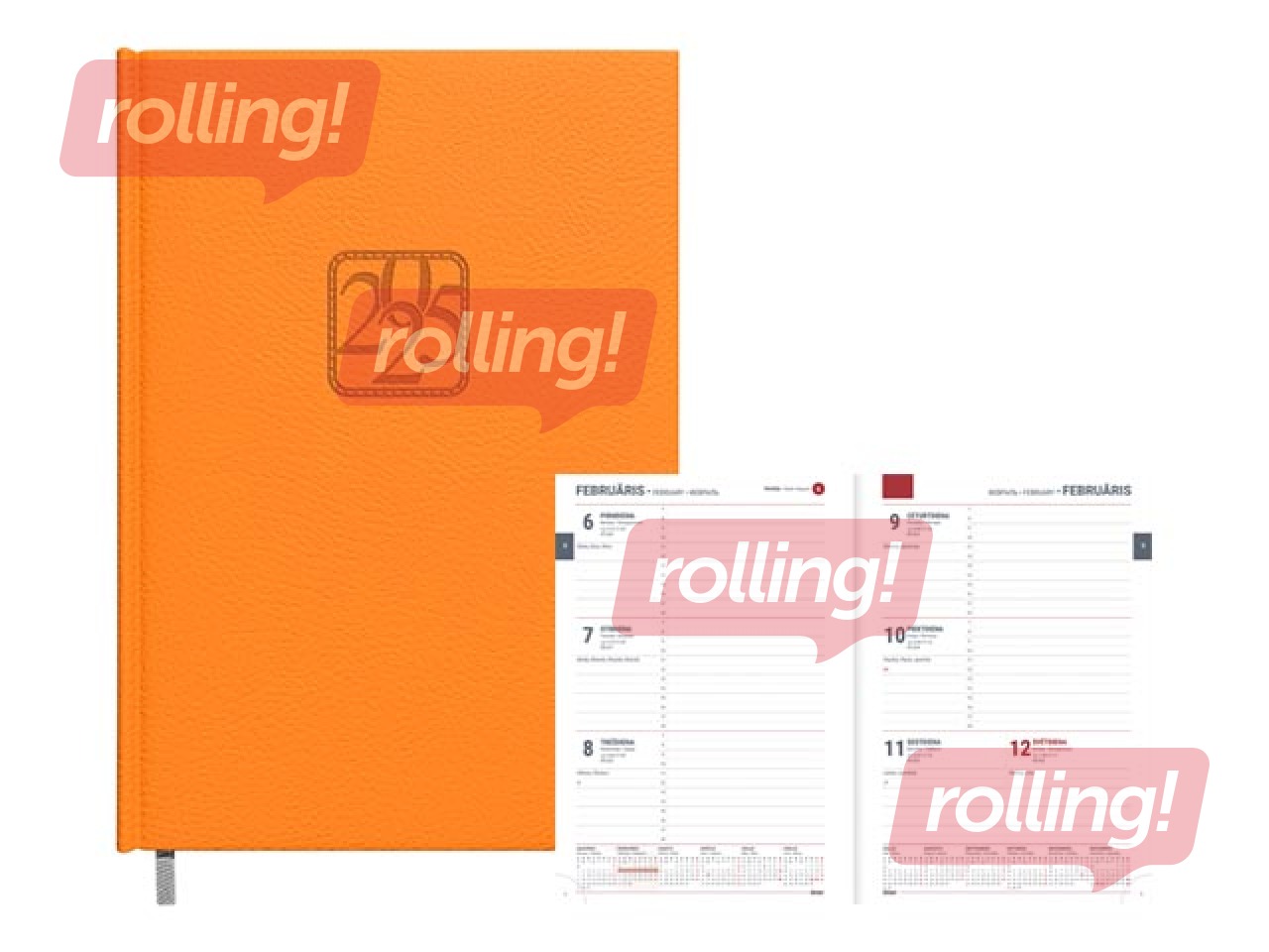 Dienasgrāmata Assistant, A5, mākslīgā āda, oranža