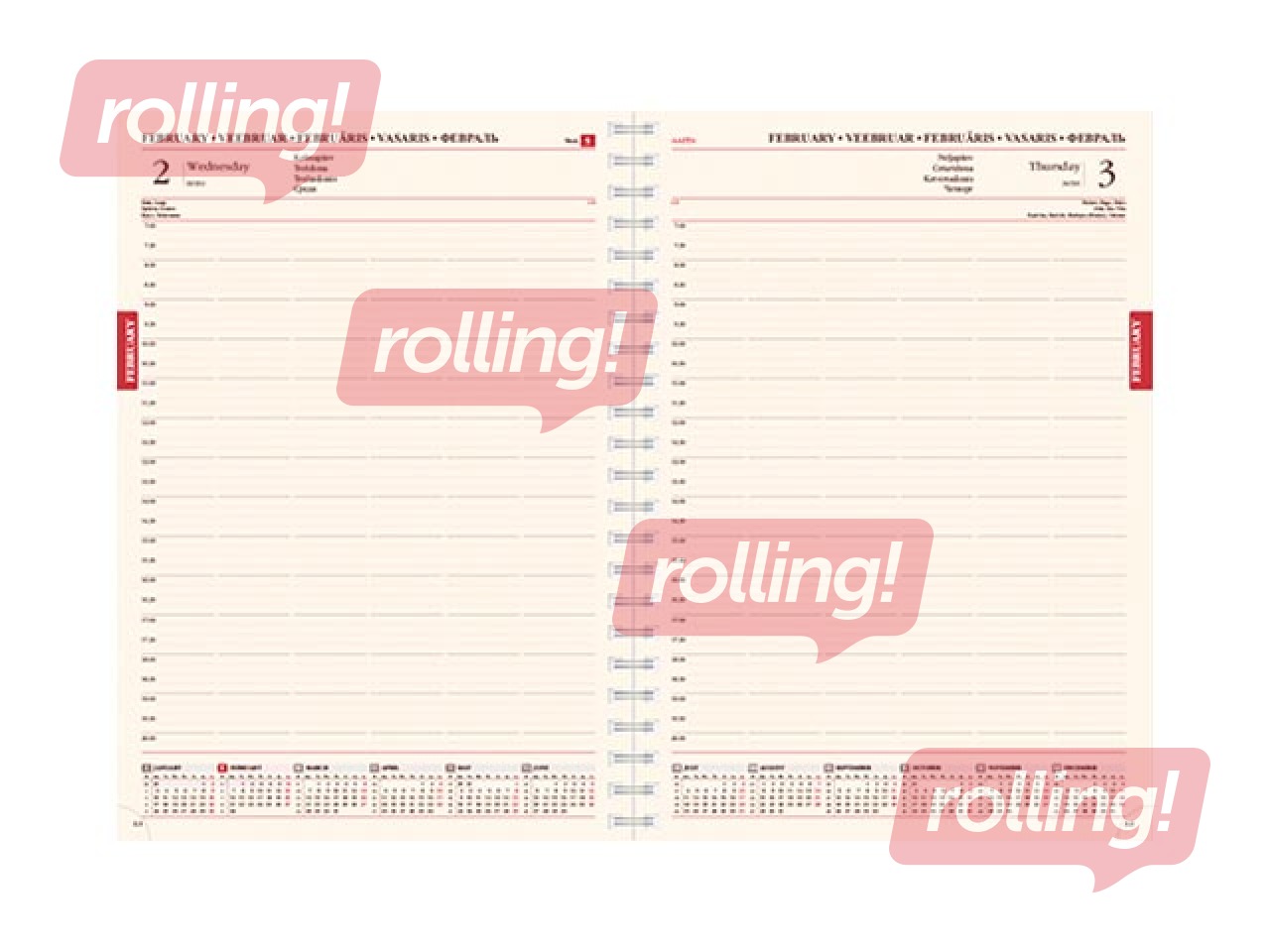 Dienasgrāmata Senator Spirex, A4, mākslīgā āda, melna