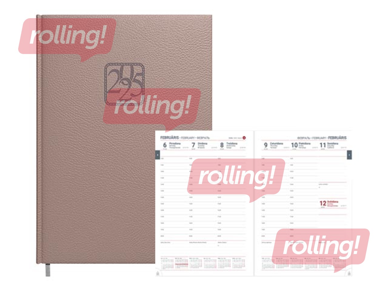 Dienasgrāmata VIP, A4, mākslīgā āda, tumši bēša