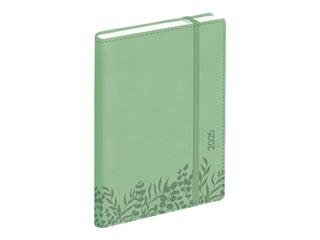 Dienasgrāmata Quadro, A5, mākslīgā āda Soft, salvijas zaļa