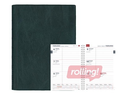 Dienasgrāmata Spirex, PVC, A5, zaļa