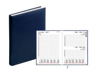 Dienasgrāmata Manager, A5, mākslīgā āda, zila