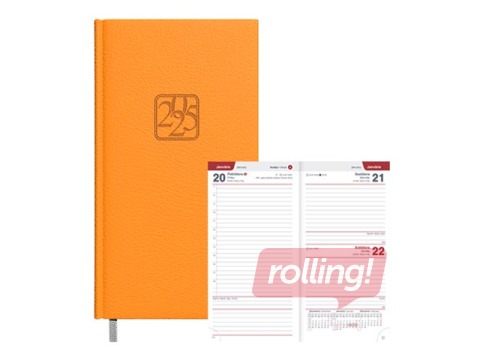 Dienasgrāmata New line, mākslīgā āda, oranža