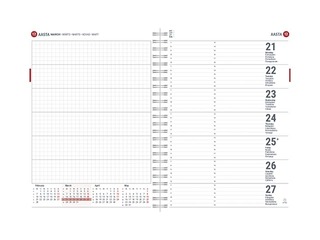 Dienasgrāmata Unika Spirex, mākslīgā āda, tumši zila