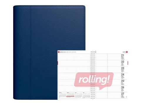 Dienasgrāmata Unika Spirex, mākslīgā āda, tumši zila