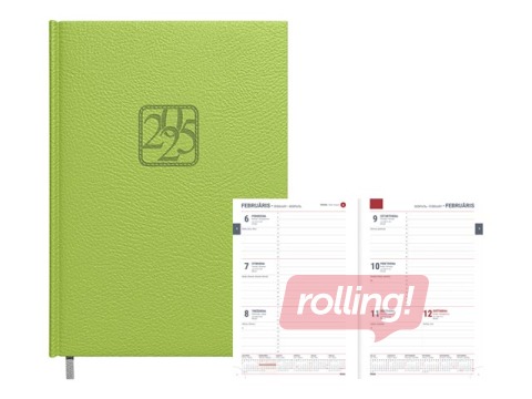 Dienasgrāmata Assistant, A5, mākslīgā āda, gaiši zaļa