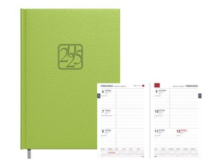Dienasgrāmata Assistant, A5, mākslīgā āda, gaiši zaļa