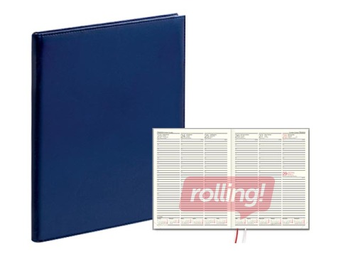 Dienasgrāmata Advocate, A4, āda, zila