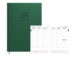 Dienasgrāmata VIP, A4, mākslīgā āda, tumši zaļa