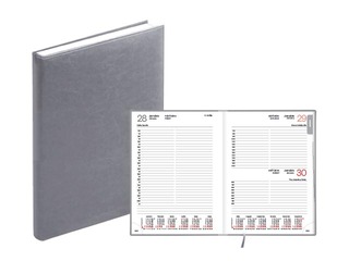 Dienasgrāmata Manager, A5, mākslīgā āda, pelēka