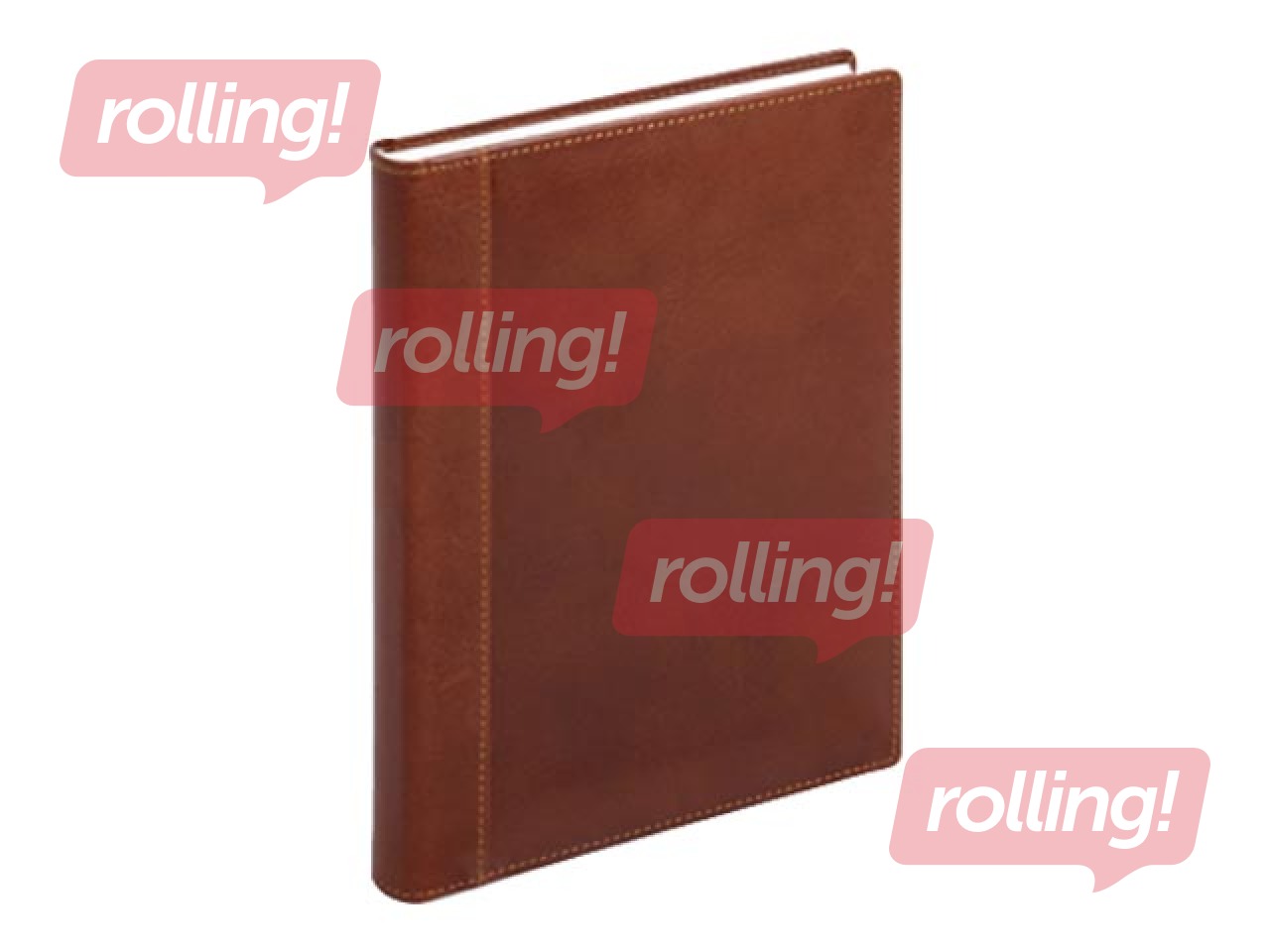 Dienasgrāmata Manager, A5, tamponato āda, brūna 